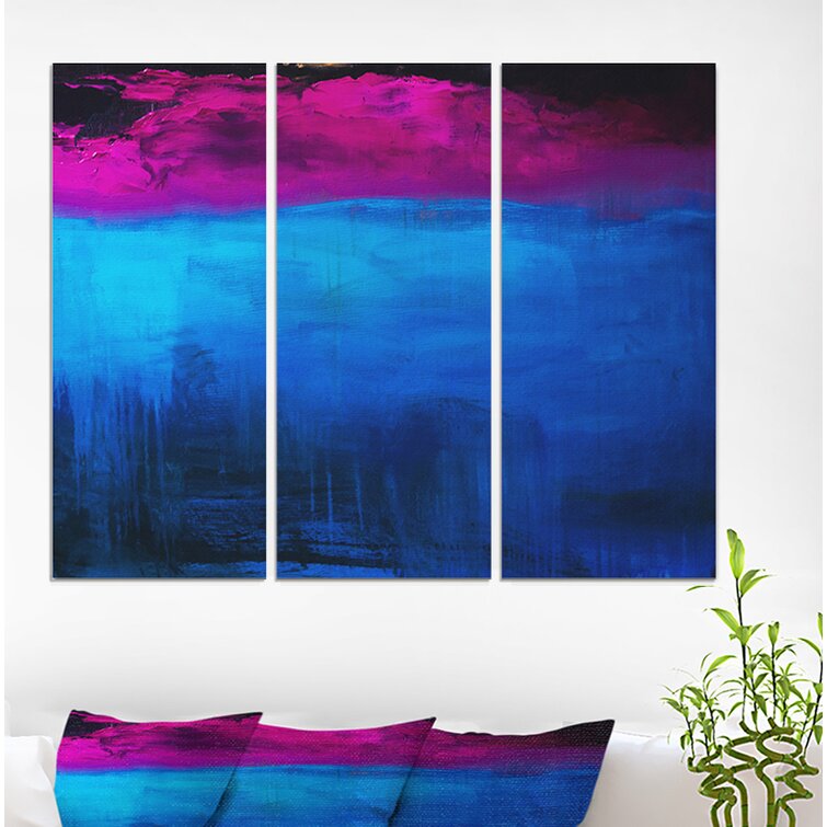 Bless international Abstract Blue And Purple Background On Canvas